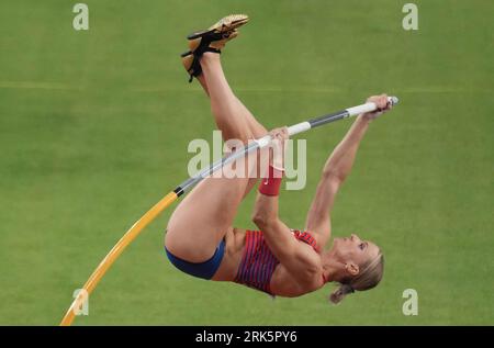 Hana MOLL of USA Final POLE VAULT WOMEN during the World Athletics Championships 2023 on August 23 2023 at Nemzeti Atletikai Kozpont in Budapest, Hungary - Photo Laurent Lairys / ABACAPRESS.COM Stock Photo