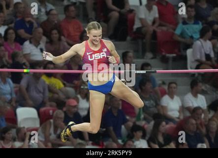 Hana MOLL of USA Final POLE VAULT WOMEN during the World Athletics Championships 2023 on August 23 2023 at Nemzeti Atletikai Kozpont in Budapest, Hungary - Photo Laurent Lairys / ABACAPRESS.COM Stock Photo