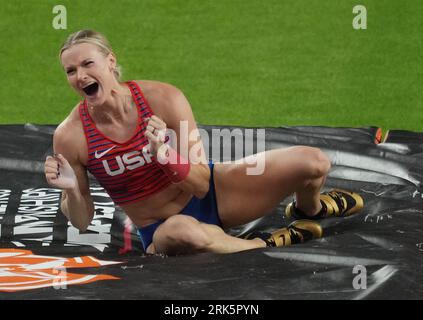 Hana MOLL of USA Final POLE VAULT WOMEN during the World Athletics Championships 2023 on August 23 2023 at Nemzeti Atletikai Kozpont in Budapest, Hungary - Photo Laurent Lairys / ABACAPRESS.COM Stock Photo