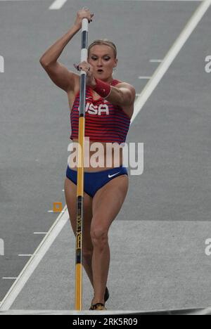 Hana MOLL of USA Final POLE VAULT WOMEN during the World Athletics Championships 2023 on August 23 2023 at Nemzeti Atletikai Kozpont in Budapest, Hungary - Photo Laurent Lairys / ABACAPRESS.COM Stock Photo