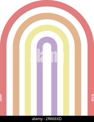 Simple color rainbow element. vector illustration. black background Stock Vector