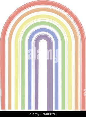 Simple color rainbow element. vector illustration. black background Stock Vector