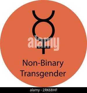 Non binary transgender Symbol icon. Gender icon. vector sign isolated on a white background illustration for graphic and web design. Stock Vector