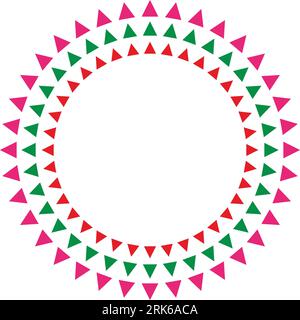 triangle cone color design circle. festival celebration graphic design. on white background Stock Vector