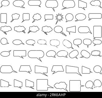 callout symbols. Speech bubble set. Comic speech doodle. Vector call ...