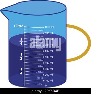 the Scale measuring jug 600ml. with measuring scale. Beaker for