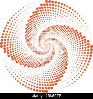 Spiral with color lines as dynamic abstract vector background or logo or icon. Stock Vector