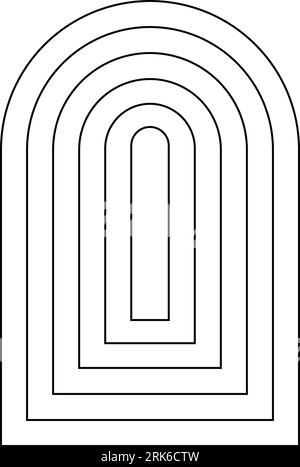 Window shape outline. On white background Stock Vector