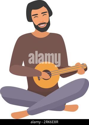 Medieval Instruments Cartoon Medieval bard playing musical instrument with lute Stock Vector Image ...