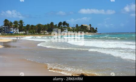 A scenic view of Luquillo Beach in Puerto Rico Stock Photo