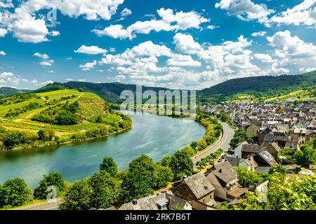 Short discovery tour in the Moselle region near Bremm - Rhineland-Palatinate - Germany Stock Photo