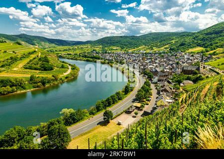 Short discovery tour in the Moselle region near Bremm - Rhineland-Palatinate - Germany Stock Photo