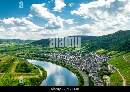 Short discovery tour in the Moselle region near Bremm - Rhineland-Palatinate - Germany Stock Photo