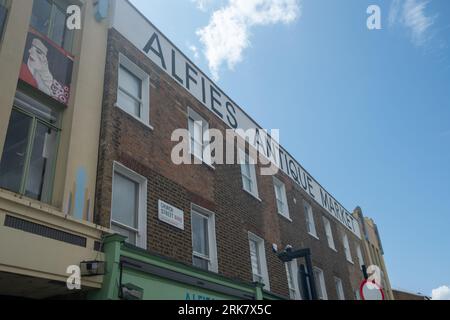 LONDON- JULY 17, 2023: Alfies Antique Market on Church Road off Edgware Road  in the Paddington Basin Stock Photo