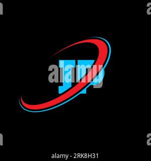 IP I P letter logo design. Initial letter IP linked circle uppercase monogram logo red and blue. IP logo, I P design. ip, i p, I&P Stock Vector