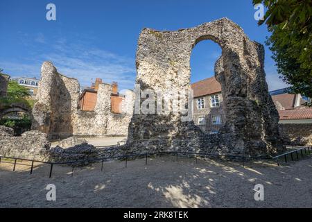 Ruins of Reading Abbey, Reading, Berkshire, England, United Kingdom, Europe Stock Photo