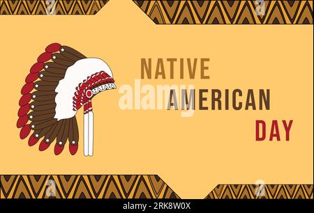 native american day background. vector, illustration. Stock Vector