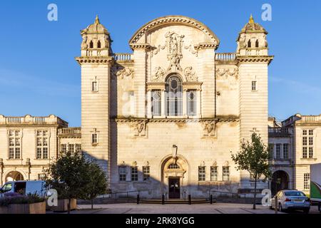 Cardiff university main building entrance, Cardiff, Wales Stock Photo