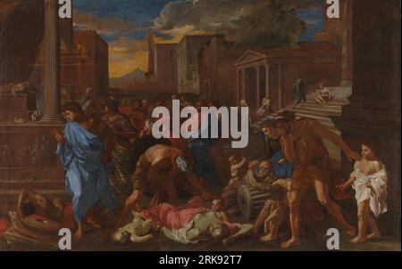 The Plague at Ashdod 1631 by Angelo Caroselli Stock Photo