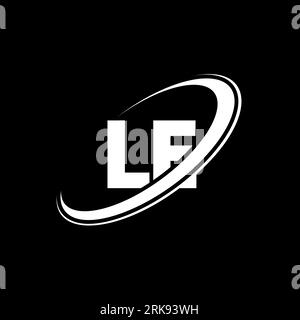 LE L E letter logo design. Initial letter LE linked circle uppercase monogram logo red and blue. LE logo, L E design. le, l e Stock Vector