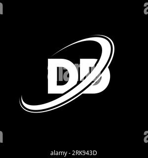 DD D D letter logo design. Initial letter DD linked circle uppercase monogram logo red and blue. DD logo, D D design. dd, d d Stock Vector