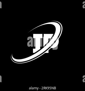 IP I P letter logo design. Initial letter IP linked circle uppercase monogram logo white. IP logo, I P design. ip, i p Stock Vector