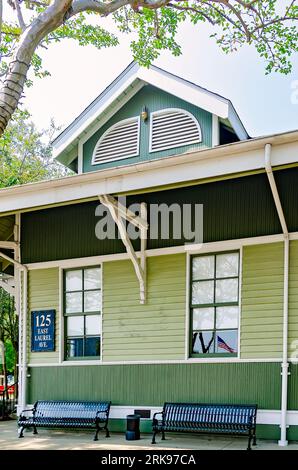 The historic Foley Train Depot, which now houses the Foley Railroad Museum, is pictured, Aug. 19, 2023, in Foley, Alabama. It was built in 1909. Stock Photo