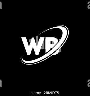 WB W B letter logo design. Initial letter WB linked circle uppercase monogram logo red and blue. WB logo, W B design. wb, w b Stock Vector