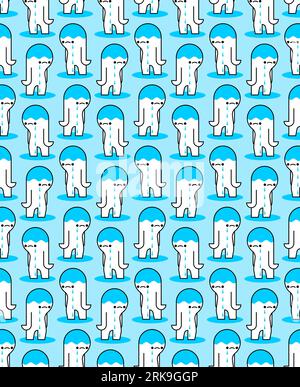 Sadness pattern seamless. Sadness background. Vector illustration Stock Vector