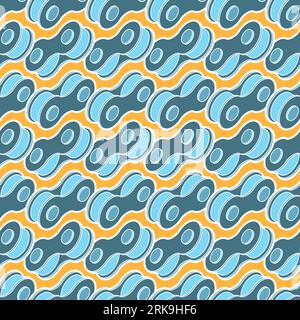 Bicycle chain pattern seamless. Vector background Stock Vector