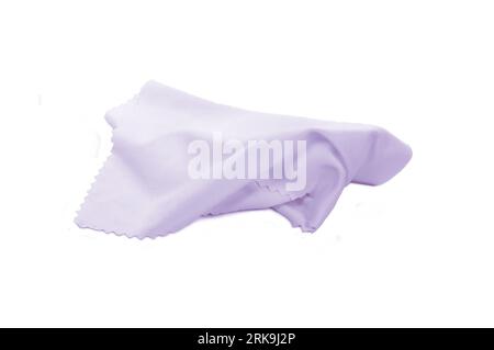 Glass cleaning cloth, napkin isolated on white background Stock Photo