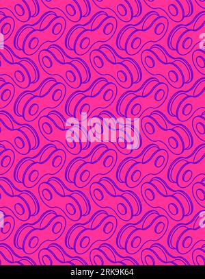 Bicycle chain pattern seamless. Vector background Stock Vector