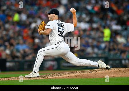 Detroit Tigers relief pitcher Brendan White throws against the Minnesota  Twins in the 10th inning of a baseball game, Sunday, June 25, 2023, in  Detroit. (AP Photo/Paul Sancya Stock Photo - Alamy