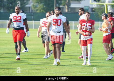 Tampa, Florida, USA, August 24, 2023, Tampa Bay Buccaneers players during a Training Camp at Advent Health Training Center . (Photo Credit: Marty Jean-Louis/Alamy Live News Stock Photo