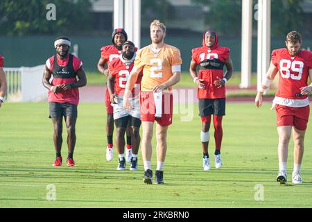 Tampa, Florida, USA, August 24, 2023, Tampa Bay Buccaneers players during a Training Camp at Advent Health Training Center . (Photo Credit: Marty Jean-Louis/Alamy Live News Stock Photo