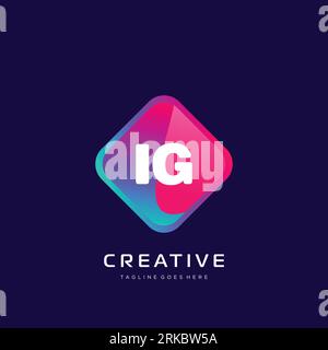 initial logo With Colorful template vector. Stock Vector