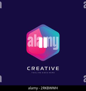 initial logo With Colorful template vector. Stock Vector