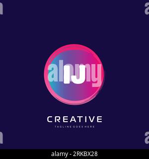 initial logo With Colorful template vector. Stock Vector