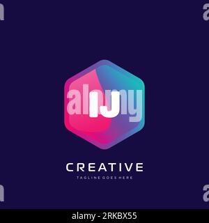 initial logo With Colorful template vector. Stock Vector