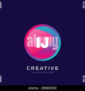 initial logo With Colorful template vector. Stock Vector