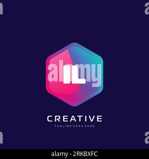 initial logo With Colorful template vector. Stock Vector