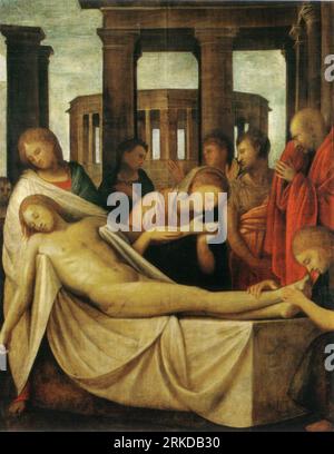 The lamentation over the dead Christ between 1520 and 1525 by Bramantino Stock Photo