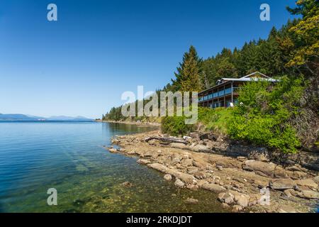The scenic coastline of Saltspring Island, British Columbia, Canada. Stock Photo