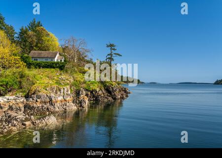 The scenic coastline of Saltspring Island, British Columbia, Canada. Stock Photo