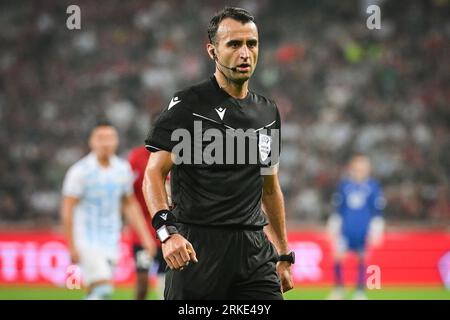 Lille, France. 24th Aug, 2023. Referee Atilla Karaoglan during the UEFA Europa Conference League match between Lille Olympique Sporting Club and HNK Rijeka played at Stade Pierre-Mauroy on August 24, 2023 in Lille, France. (Photo by Matthieu Mirville/PRESSINPHOTO) Credit: PRESSINPHOTO SPORTS AGENCY/Alamy Live News Stock Photo