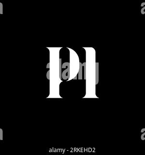 PI P I letter logo design. Initial letter PI uppercase monogram logo white color. PI logo, P I design. PI, P I Stock Vector