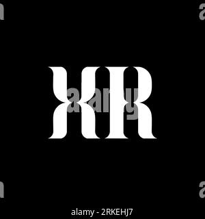 XR X R letter logo design. Initial letter XR uppercase monogram logo white color. XR logo, X R design. XR, X R Stock Vector
