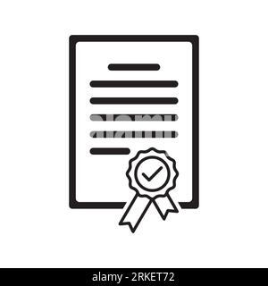 Rosette Stamp Icon Vector Design Template. Editable stroke. Stock Vector