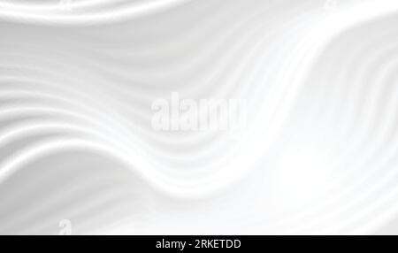 Grey liquid 3d refracted waves abstract background. Vector design Stock Vector