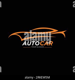 Abstract car logo design concept, automotive car vector design template. Stock Vector